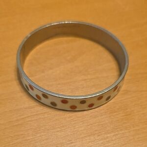 Polka Dot Silver Bangle